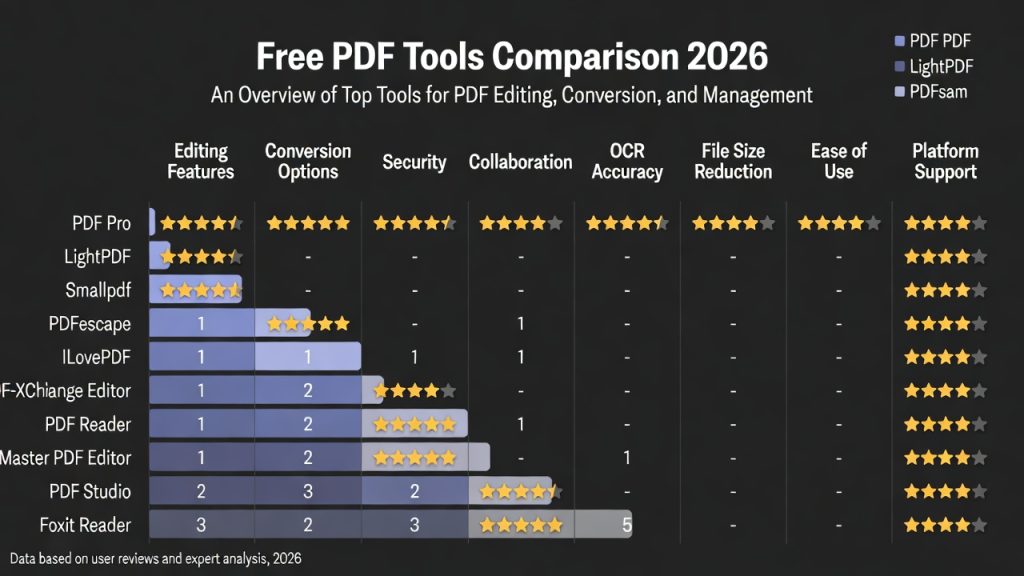 free pdf tools comparison 2026