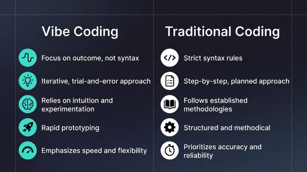 vibe coding vs traditional coding