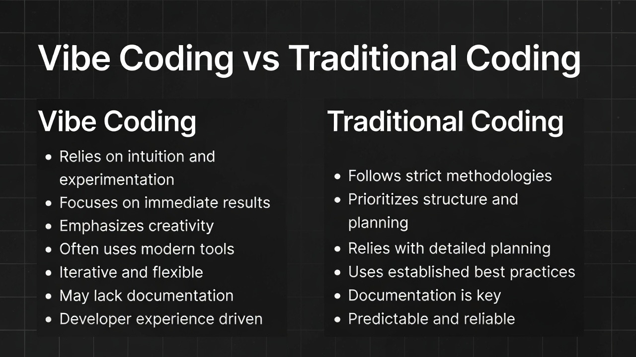 vibe coding vs traditional coding comparison chart 2026