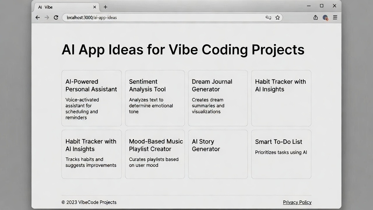 vibe coding projects AI app ideas 2026