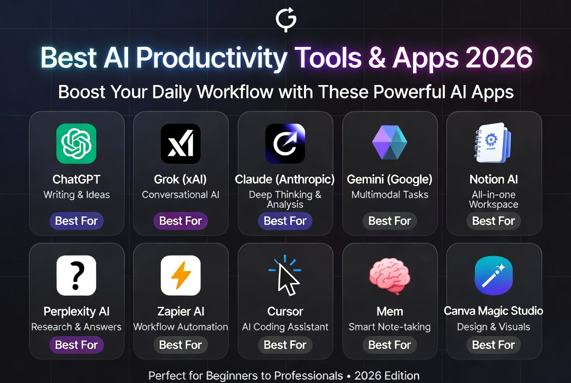 best ai productivity tools 2026 apps for workflow automation