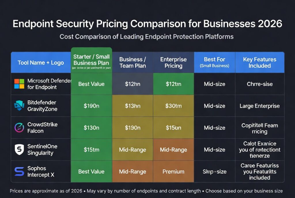 Endpoint Security Pricing Guide (2026 Cost Breakdown + Comparison)