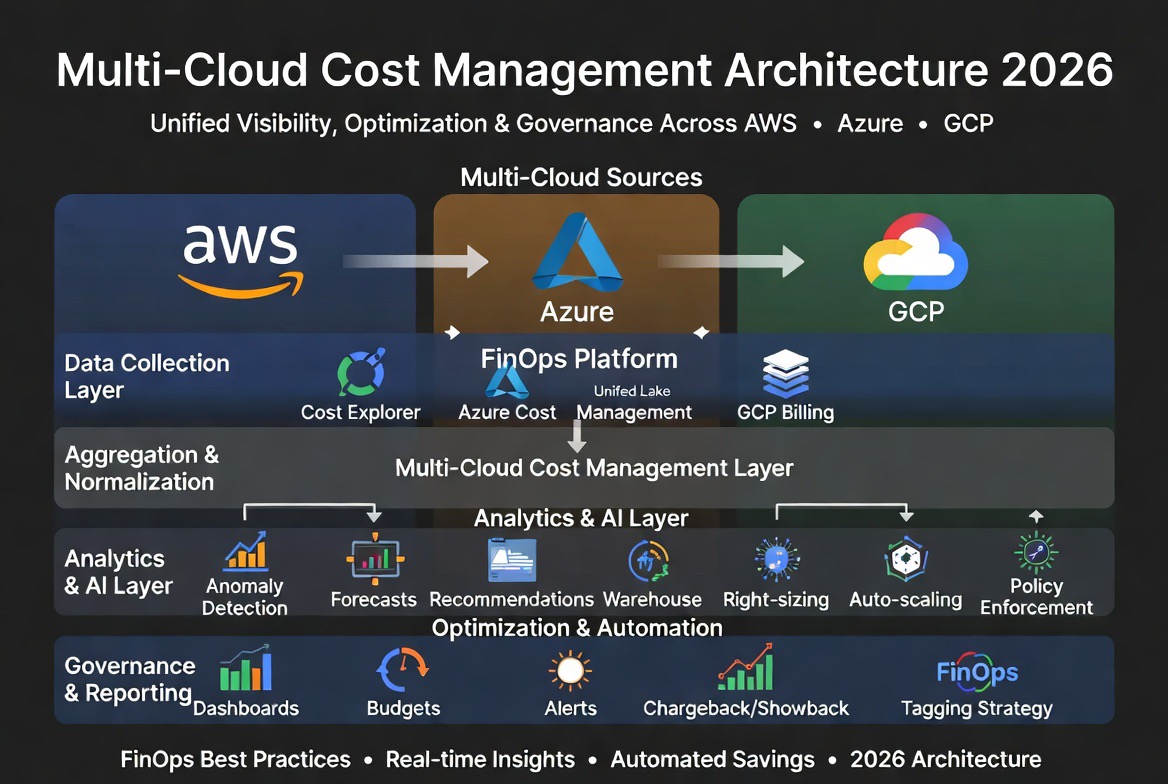 Multi-cloud cost management architecture