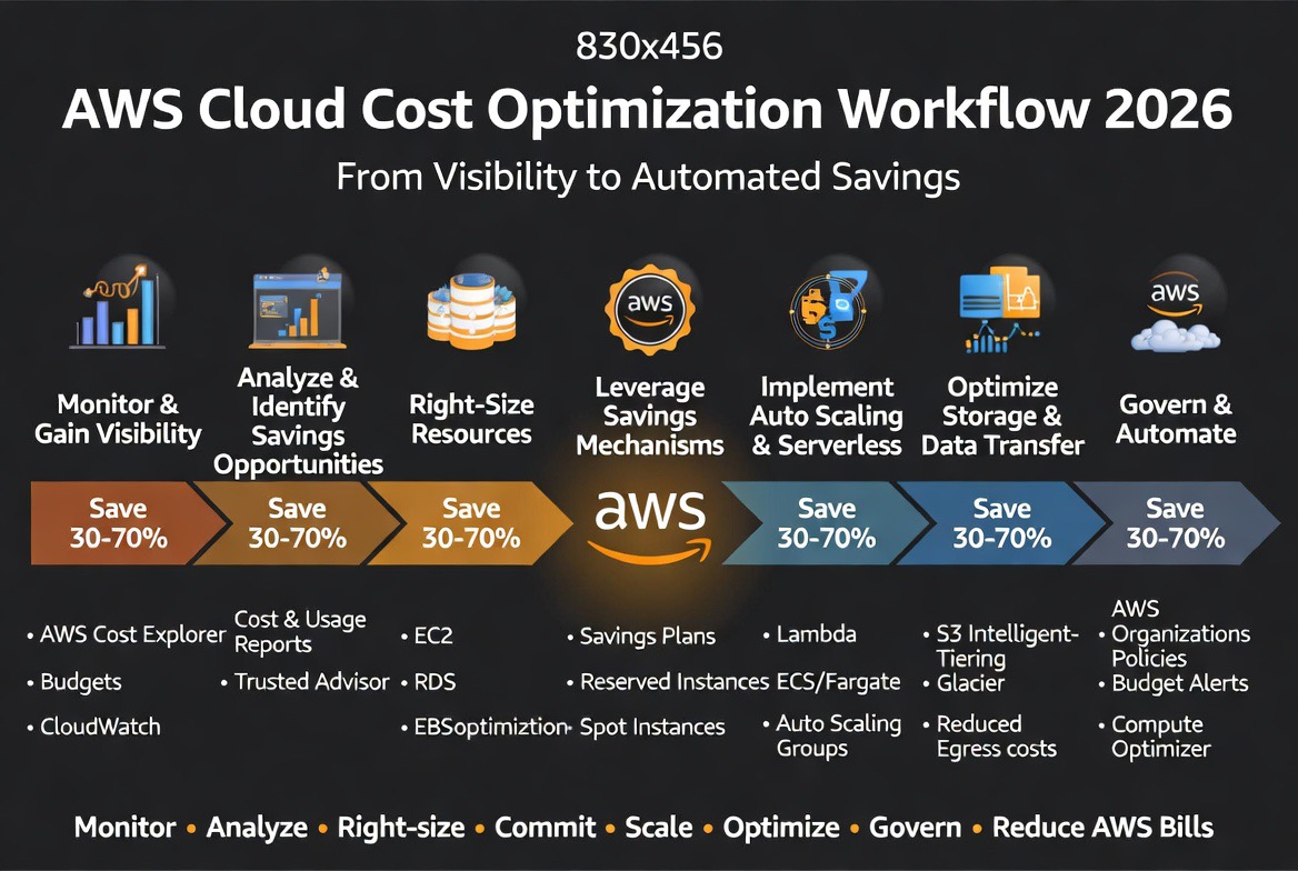 AWS cloud cost optimization workflow