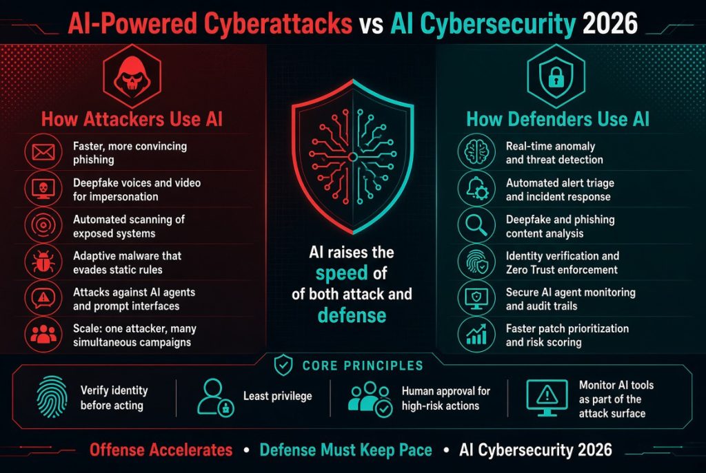 AI-powered cyberattacks and AI cybersecurity